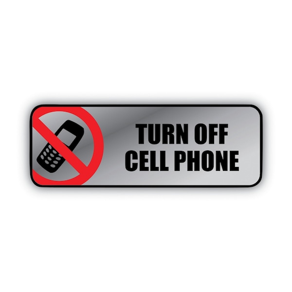 Cosco Turn Off Cell Phone, 3" W x 9" H 098211 - main